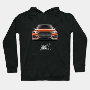 audi rs4 orange Hoodie